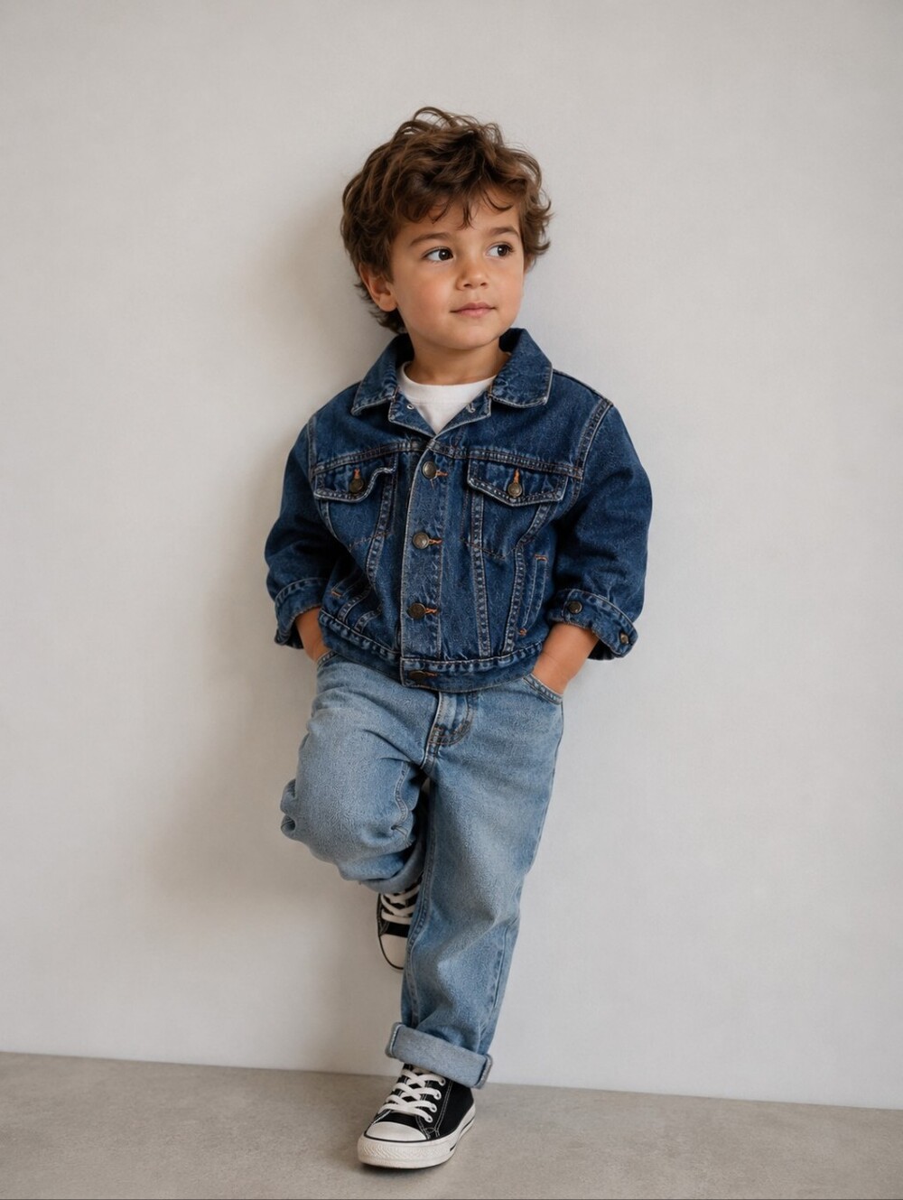Vintage Jonathan G Kids Denim Jacket Size 4 90s Y2K Jean Trucker Coat